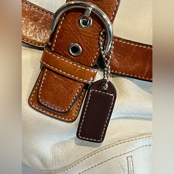 Vintage Coach 9636 Leather Soho Hamptons Satchel brown trim, buckles, tag - Picture 4 of 15
